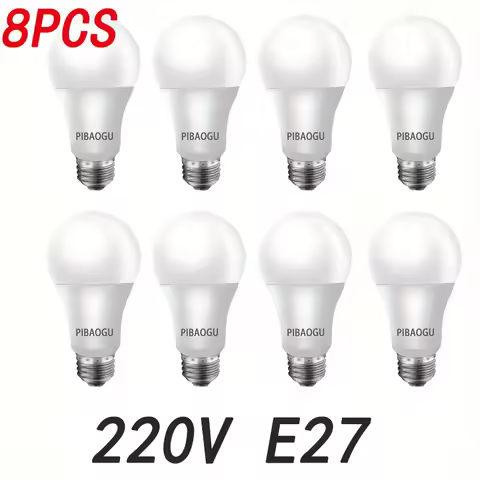 8PCS LED Bulb E27 220V 3W 6W 9W 12W 15W 18W 20W Lighting Bulb High Brightnes Low Energy Consumption 