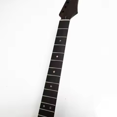 24 Frets Electric Guitar Neck Wenge Neck Fingerboard Locking Nut Stainless Steel Frets Replacement G