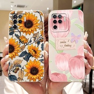 For OPPO A94 CPH2203 Beautiful Tulip Sunflower Butterfly Casing Oppo A94 A 94 4G Soft Silicone Jelly