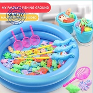 Children's Magnetic Fishing Toy Inflatable Pool Toy Round/square Pool Children's Toy F9v2