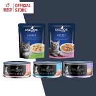 DELIZIOS CAT FOOD 70G Tuna / Tuna&Chicken / Tuna&Katsuobushi / Kitten Tuna Gravy / Chicken Veg Gravy
