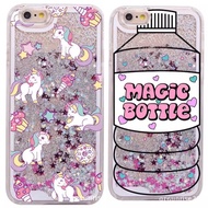 Unicorn/Bottle Glitter Phone Case I6/I7/I8