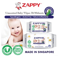 Zappy Unscented Baby Pure wipes (20sheets 80sheets) Newborn Infant Children Hypoallergenic Natural a