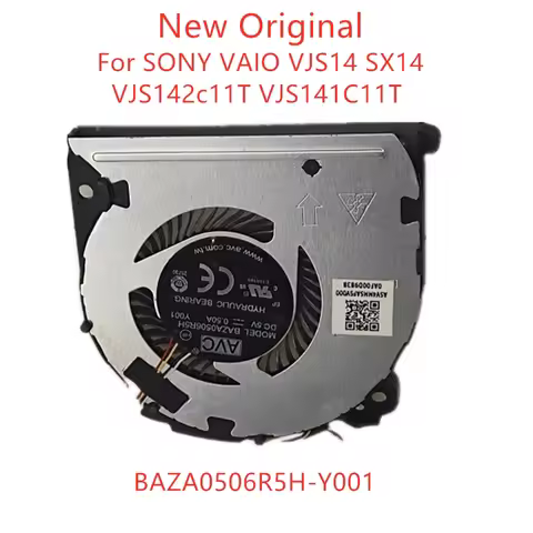 New Original Laptop CPU Cooling Fan For SONY VAIO VJS14 SX14 VJS142c11T VJS141C11T Fan BAZA0506R5H Y