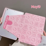 INS Creative Cartoon Funny Cute Pink HelloKitty For IPad10.2 Shell Ipad10 10.9 Cover Mini6 Case Ipad9.7 Cover Air5 Anti-fall Case Pro11/ipad12.9 Anti-bending Cover Ipad Gen9 Shell