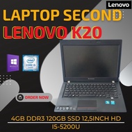 Laptop Second Lenovo K20 80 0Q00 Core I5 5200U 4Gb Ddr3 120Gb Ssd