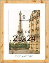 Concepts Pack of 1-20X24 Burl Wood Picture Frames with Matt (16X20), Natural Finish, Eco-Friendly Pa