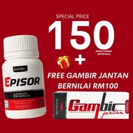 EPISOR  Supplement untuk TIDAK TAHAN LAMA/KELESUAN/TENAGA DALAMAN +Free Gel Gambir Jantan (Untuk Tahan Lama) SELLER HQ