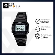 Casio Mens Vintage B640WB-1A Black Stainless Steel Band Digital Watch   (watch for man / jam tangan 