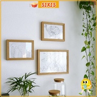 SIXIS Wooden Kids Art Frame, Wall Decoration Rotatable Photo Frame, Creative Memorial Family Portrai