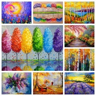 【 PL 】Four Seasons Tree 5D DIY Diamond Painted Crystal Round Diamond Inlaid Diamond Set Water Diamon