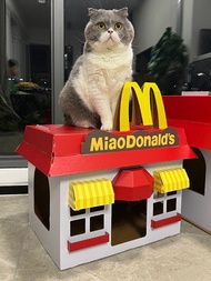 瓦楞紙貓抓板 紙箱貓屋 MiaoDonalds #07331