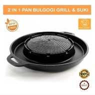 premium Grill pan/Panci Shabu/steamboat/Suki/BBQ 2 in 1