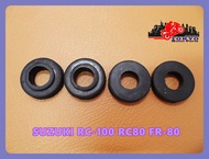 RUBBER HANDLE BAR "BLACK" Fit For SUZUKI RC100 RC80 FR80 (2 PAIR) // ลูกยางรองแฮนด์ สีดำ (2 คู่)