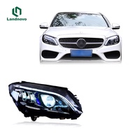 landnovo car accessories headlamp for 2015-2020y Mercedes Benz w205 c200 c260 c300 led head lamp