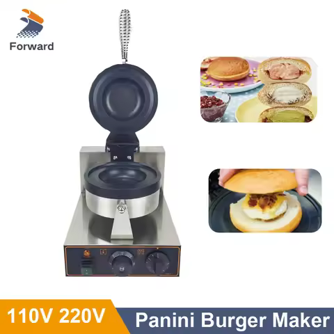 110V 220V Electric UFO Burger Grill Gelato Panini Press Maker Machine Commercial Snacks Ice Cream Pa