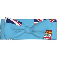Cute Fiji Flag Print Baby Bow Headband - Delicate & Sensitive for Newborns, Stretchy Nylon Headbands