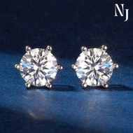 [Genuine] Made in Korea Moissanite Lab-Grown Solitaire Diamond Earrings 0.3ct / 0.5ct