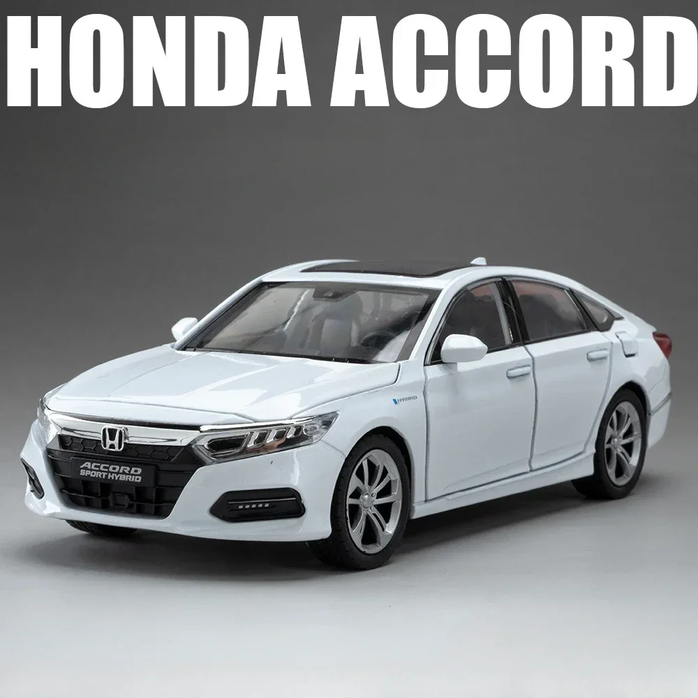 Mô Hình Xe Ô Tô HONDA ACCORD Tỷ Lệ 1:24 Hợp Kim 6 Cửa Mở Được Có Đèn Và Nhạc Chức Năng Kéo Lùi Đồ Ch