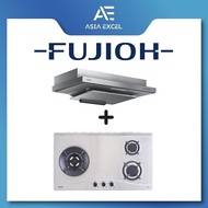 FUJIOH FR-FS2290R 89CM SLIMLINE HOOD + FUJIOH FH-GS5030 SVSS 3 BURNER STAINLESS STEEL GAS HOB