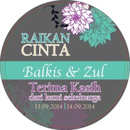 100PCS STICKER CUSTOM GOODIES / WEDDING