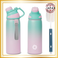 FJbottle Vacuum Insulated Water Bottle - 600ml Stainless Steel Sport Bottle for Hot & Cold Drinks, E