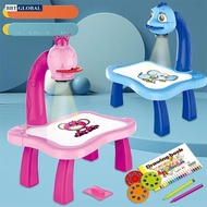 Smart drawing desk for children, smart drawing projector desk lamp set for children