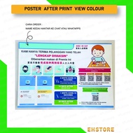 Sop poster(melintang)dine-in/bilangan pekerja/ Notis SOP terbaru dine-in. #READY STOCK