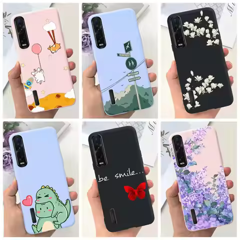 For OPPO Find X2 Pro Case Find X2 X 2 Pro CPH2025 Fashion Flower Silicone Cover Phone Cases For OPPO
