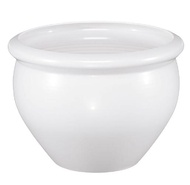 EMSA SIENA NOBILE Planter 26cm Pearl White (Sizes: 10.23 x 7.48 in. (26 x 19 cm)) Not your normal pl