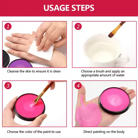 Professional Water Based Face Painting Special Effects Makeup Kit Stage Makeup Face And Body Paintin