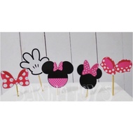 Minnie Mouse Cupcake Accessories Cupcake Topper Birthday Cupcake Topper/