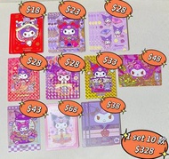 💜💯現貨💜Sanrio characters X Gimmix 香港限定新春開運Lucky Card Series 2 ～Kuromi 酷洛米／可羅米EX 和風造型變幻卡，UR 豬仔錢罌開運鐳射金卡，