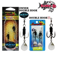 SAWA-D DOUBLE HOOK / WITH OWNER DOUBLE HOOK (RANDOM COLOR)