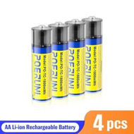 Poeruni USB 1.5V AA Rechargeable Lithium Battery with 1H Fast Charging 1800mWh Real Capacity 1200 Cy