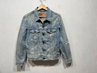 LEVIS 二手牛仔外套-正品 破壞補丁-(LEVIS 72334-0204)- XS號