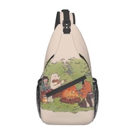 We Bare Bears Multifunctional sling bag Outdoor travel bag Korean Canvas multifunctional unisex bag