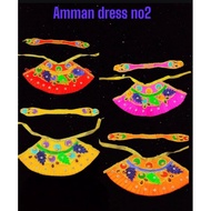 Amman dress no2/Amman pavadai/fancy handmade stone work Amman pavadai Amman dress 2 inch