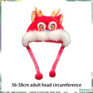 [Freneci] Warm Winter Hat, Toy Hat, Cold Weather Headdress, Lion Dance Hat 2024, Dragon Hat for Halloween Cosplay Costumes