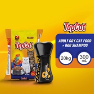 TopCat Adult Meal Dry Cat Food 20kg + TopBreed Shampooch 300mL