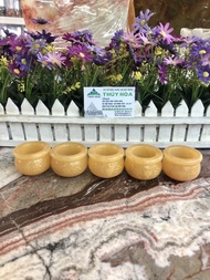 Bộ 5 chung nước ly nước thờ cúng ông thần tài thổ địa đá ngọc hoàng long