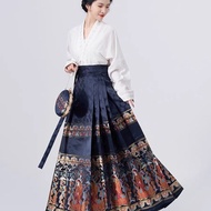 Horse Skirt Horse Skirt Student Hanfu Female Ready Stock Daily Long Skirt