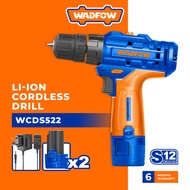 WADFOW Li-ion Cordless Drill + 2 pcs 1.5Ah Battery + Charger, S12 12V - WCDS522