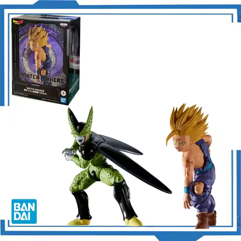 Bandai Original BANPRESTO Dragon Ball Z MATCH MAKERS Super Saiyan Cell Son Gohan PVC Action Figures 