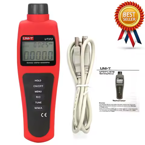 UNI-T UT372 Non-Contact Tachometers Target RPM Range 10~99999 MAX/MIN/AVG Test Distance 5~20cm USB I
