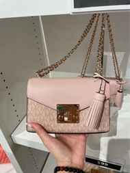 美國購入100%正品 MICHAEL KORS MK rose 流蘇 鍊條 小包 單肩 斜挎包 粉色