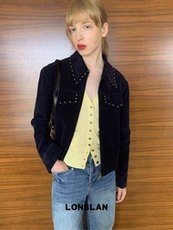 CASA PROJECTS - (Pre-Order) Suede studded jacket