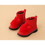 MERAH Red Bunny Kids Boots / Kids Boots / Red Kids Shoes