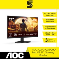 AOC Q27G42ZE 27' QHD Fast IPS Gaming Monitor - 260Hz/0.03ms MPRT/HDR10/HDMI/DisplayPort