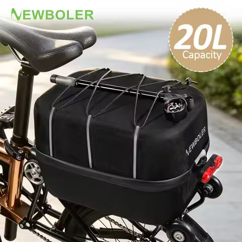 NEWBOLER Brompton Rear Seat Bag 20L Large Capacity Waterproof Bicycle Bag Bicycle Luggage Suitable f